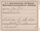 Etiketten zu Turmalin (NHMW-MIN-Ag955)